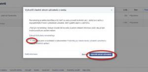 Facebook - potvrzení