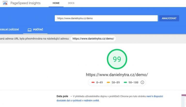 Rychlost webu: Google PageSpeed