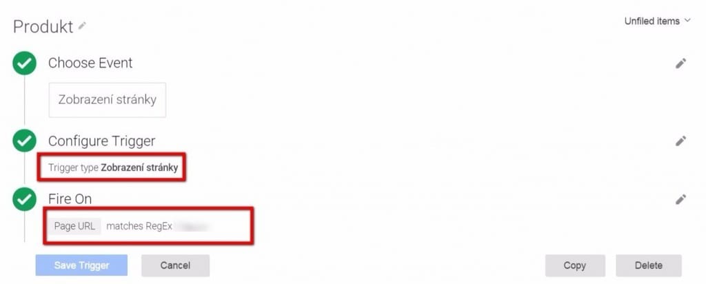 Google Tag Manager: Detail produktu